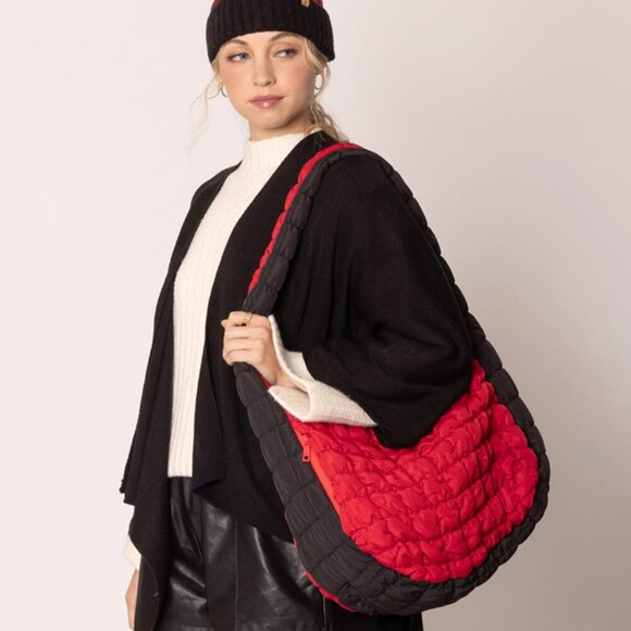 GEORGIA BULLDOGS FOOTBALL Game Day Quilted Puffer Shoulder / Crossbody Handbag - Picture 2 of 6